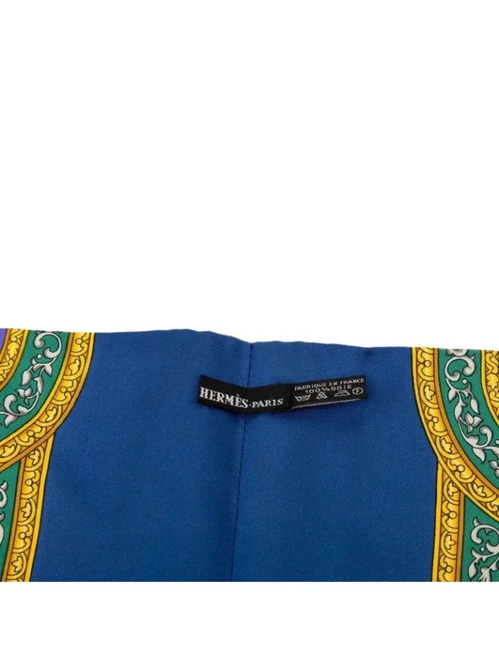 Hermes Qalamdan Scarf Blue Silk
